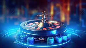 Live roulette wheel and betting grid during an active spin